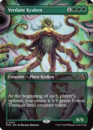 {R} Verdant Kraken (Borderless) (Foil) [Reality Fracture] [FRA 375]