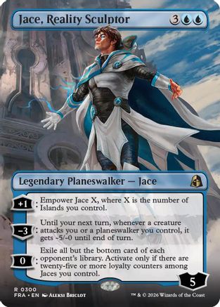 {R} Jace, Reality Sculptor (Borderless) (Foil) [Reality Fracture] [FRA 300]