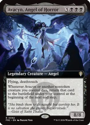 {R} Avacyn, Angel of Horror (Extended Art) [Commander Reality Fracture] [ 092]