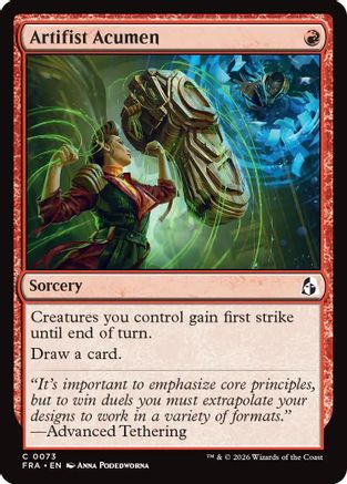{C} Artifist Acumen (Foil) [Reality Fracture] [FRA 073]
