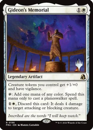 {@@FRA R} Gideon's Memorial (Promo) (Foil) [Promo Pack Reality Fracture] [PPFRA 198]