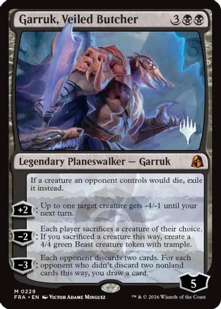 {@@FRA R} Garruk, Veiled Butcher (Promo) (Foil) [Promo Pack Reality Fracture] [PPFRA 229]