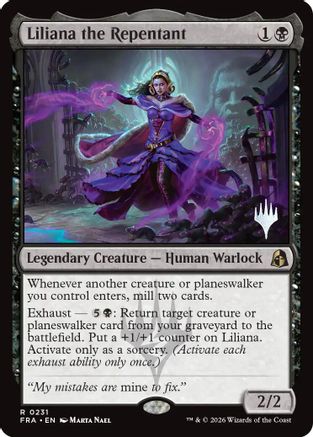 {@@FRA R} Liliana the Repentant (Promo) (Foil) [Promo Pack Reality Fracture] [PPFRA 231]