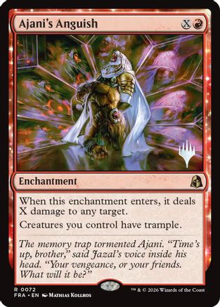 {@@FRA R} Ajani's Anguish (Promo) (Foil) [Promo Pack Reality Fracture] [PPFRA 072]