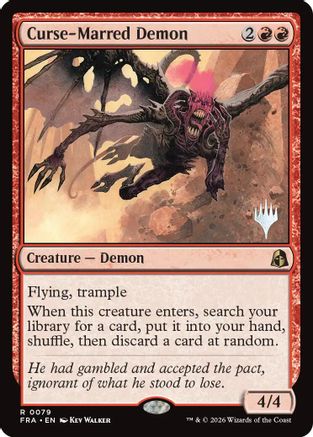 {@@FRA R} Curse-Marred Demon (Promo) (Foil) [Promo Pack Reality Fracture] [PPFRA 079]