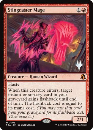 {@@FRA R} Stingcaster Mage (Promo) (Foil) [Promo Pack Reality Fracture] [PPFRA 093]