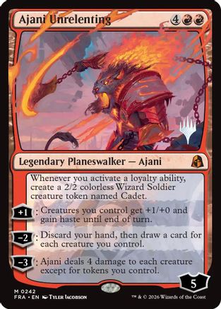 {@@FRA R} Ajani Unrelenting (Promo) [Promo Pack Reality Fracture] [PPFRA 242]