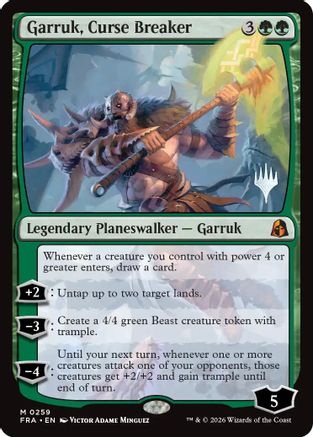 {@@FRA R} Garruk, Curse Breaker (Promo) (Foil) [Promo Pack Reality Fracture] [PPFRA 259]