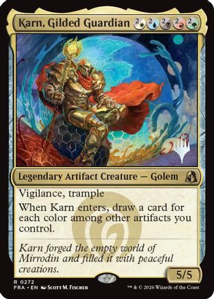 {@@FRA R} Karn, Gilded Guardian (Promo) [Promo Pack Reality Fracture] [PPFRA 272]