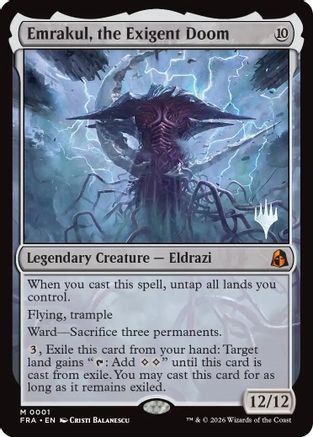 {@@FRA R} Emrakul, the Exigent Doom (Promo) (Foil) [Promo Pack Reality Fracture] [PPFRA 001]