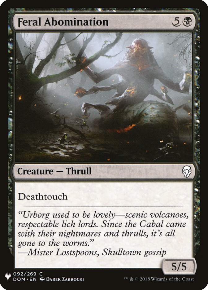 {C} Feral Abomination [Mystery Booster][MB1 DOM 092]