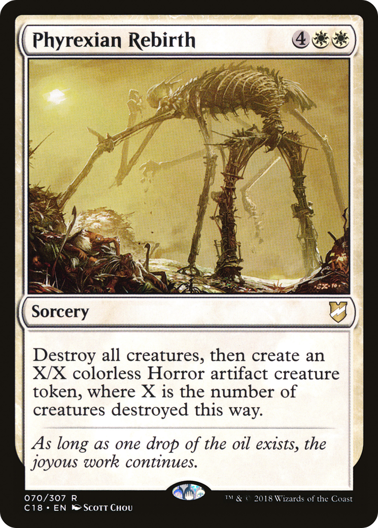 {R} Phyrexian Rebirth [Commander 2018][C18 070]