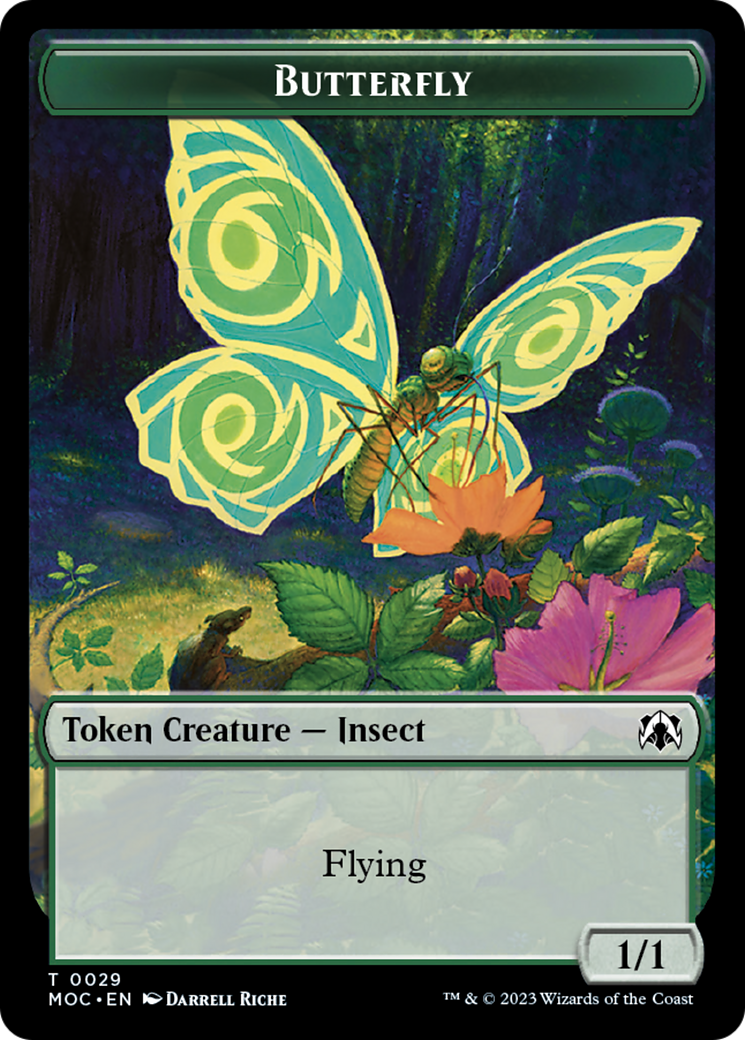 {T} Butterfly // City's Blessing Double-Sided Token [March of the Machine Commander Tokens][TMOC 029]