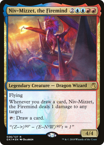 {R} Niv-Mizzet, the Firemind [Guilds of Ravnica Guild Kit][GK1 026]