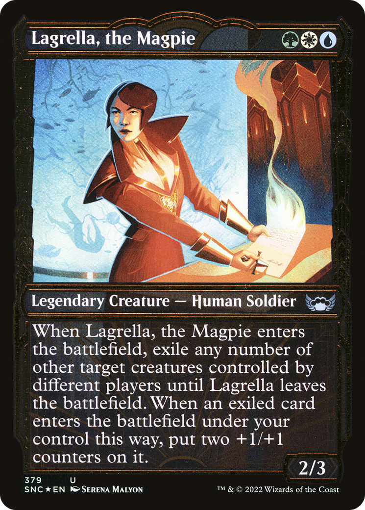 {C} Lagrella, the Magpie (Showcase Golden Age Gilded Foil) [Streets of New Capenna][SNC 379]