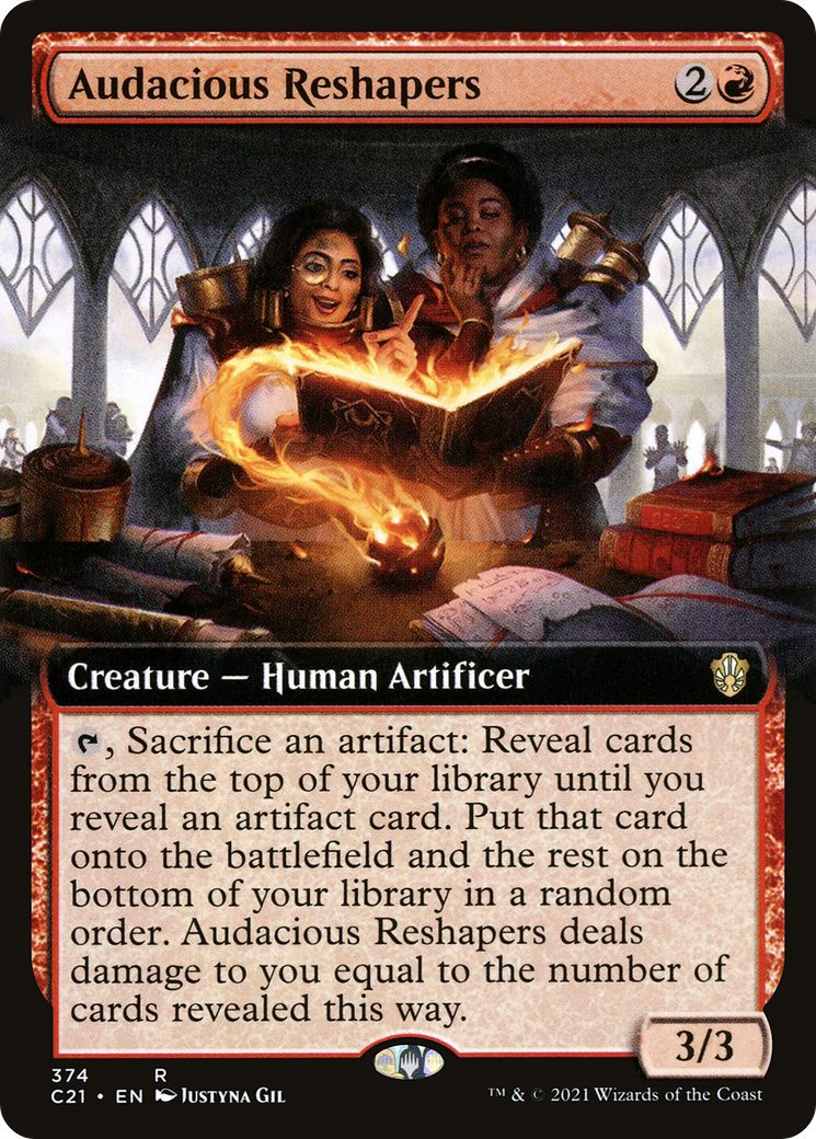 {R} Audacious Reshapers (Extended Art) [Commander 2021][C21 374]