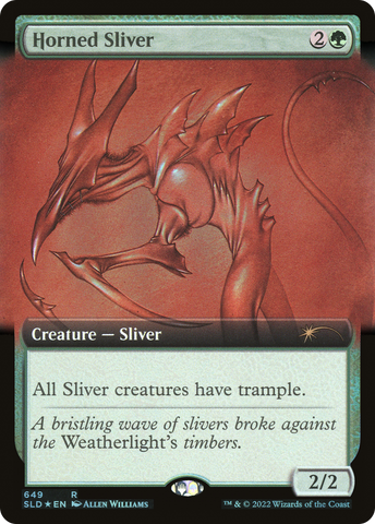 {R} Horned Sliver (Extended Art) [Secret Lair Drop Promos][SLD 649]