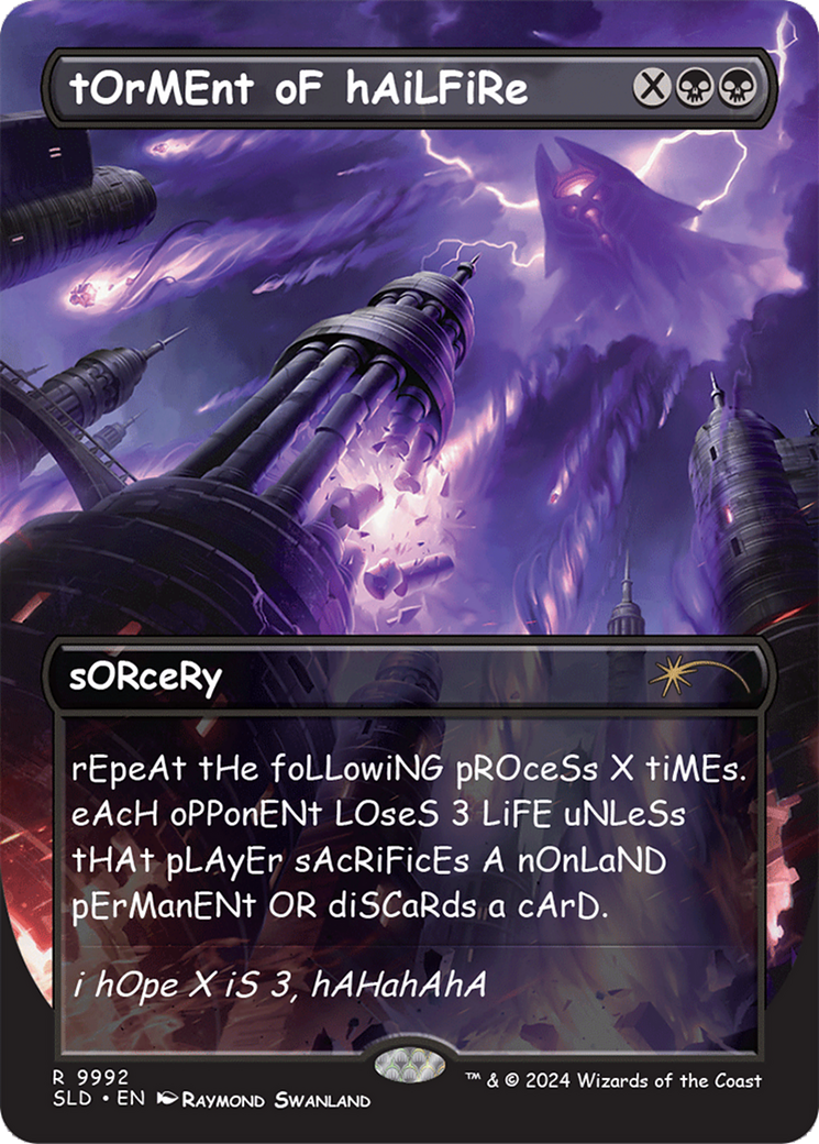 Torment of Hailfire [SLD-9992]  (Borderless) Foil