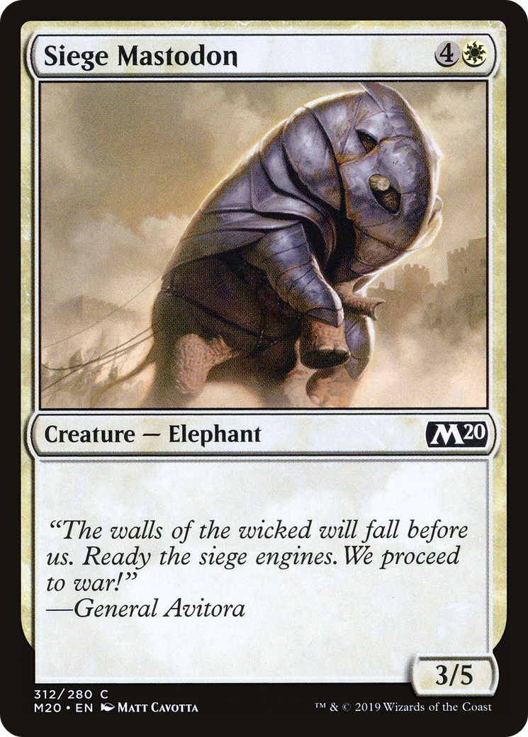 {C} Siege Mastodon [Core Set 2020][M20 312]