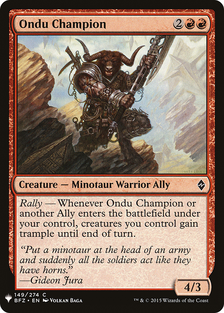 {C} Ondu Champion [Mystery Booster][LS BFZ 149]