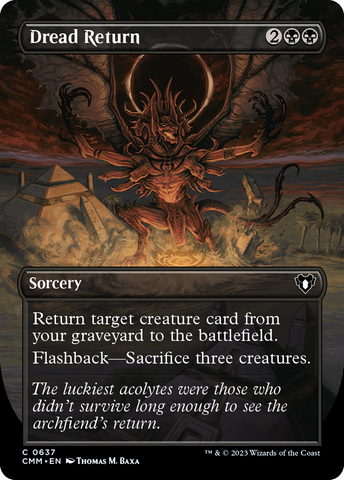 {C} Dread Return (Borderless Alternate Art) [Commander Masters][CMM 637]