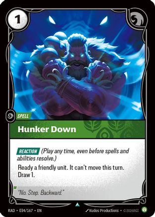 [RFB] Hunker Down (Foil) (034/167) - Radiance