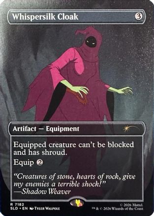 {R} Whispersilk Cloak (7182) (Foil) [Secret Lair Drop Series] [SLD 7182]