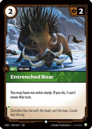 [RFB] Entrenched Boar (Foil) (026/167) - Radiance