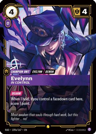[RFB] Evelynn, In Control (Alternate Art) (Foil) (109a/167) - Radiance