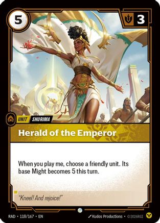 [RFB RAD] Herald of the Emperor (Foil) (118/167) - Radiance