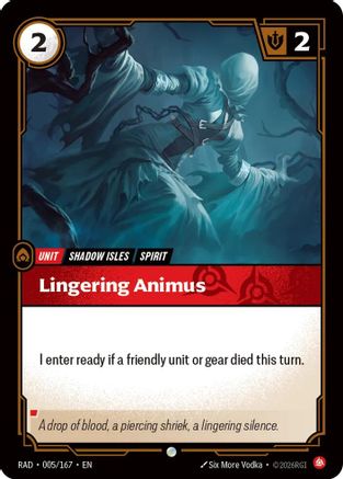 [RFB RAD] Lingering Animus (Foil) (005/167) - Radiance