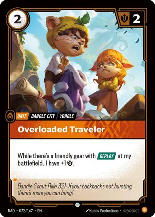 [RFB] Overloaded Traveler (Foil) (072/167) - Radiance