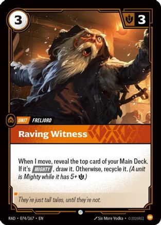 [RFB] Raving Witness (Foil) (074/167) - Radiance
