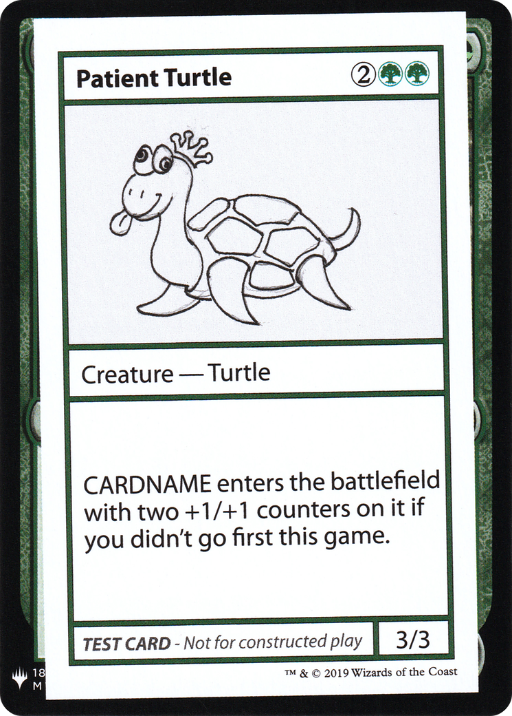 {R} Patient Turtle [Mystery Booster Playtest Cards][CON CMB1 082]