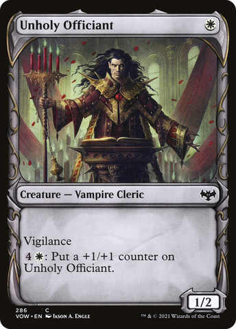 {C} Unholy Officiant (Showcase Fang Frame) [Innistrad: Crimson Vow][VOW 286]