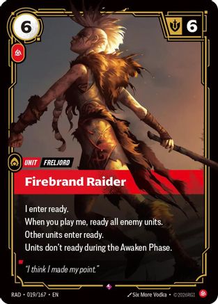 [RFB] Firebrand Raider (Foil) (019/167) - Radiance