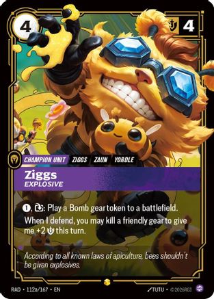 [RFB] Ziggs, Explosive (Alternate Art) (Foil) (112a/167) - Radiance