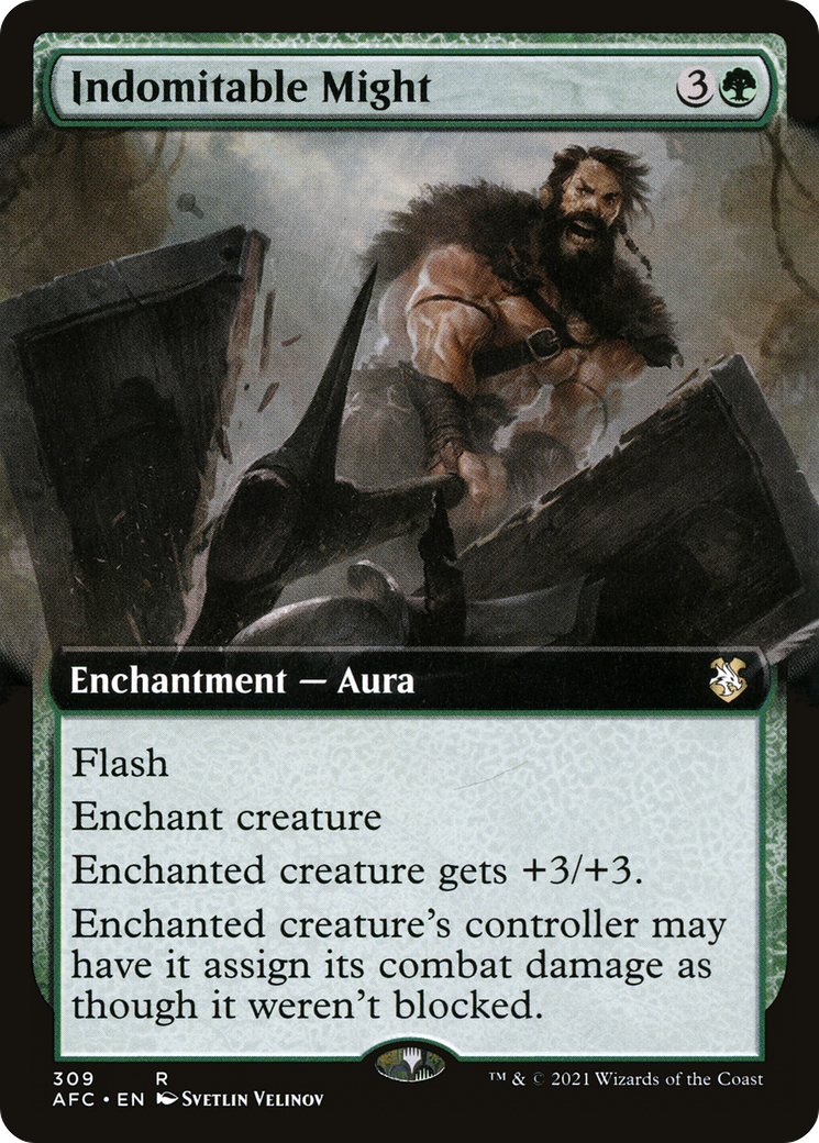 {R} Indomitable Might (Extended Art) [Dungeons & Dragons: Adventures in the Forgotten Realms Commander][AFC 309]