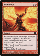 {C} Incinerate [Tenth Edition][10E 213]