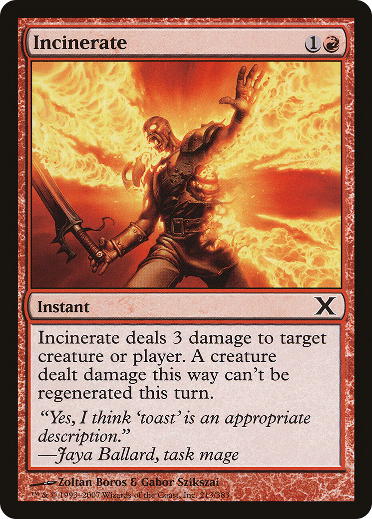 {C} Incinerate [Tenth Edition][10E 213]