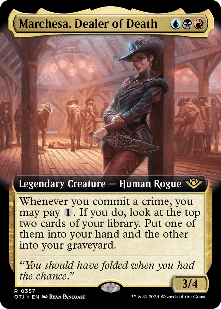 {@R} Marchesa, Dealer of Death (Extended Art) [Outlaws of Thunder Junction][OTJ 357]