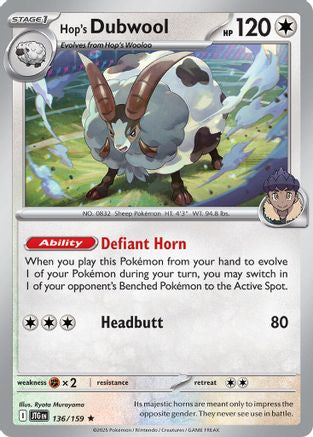 [PKM] Hop's Dubwool (136/159) [Deck Exclusives]