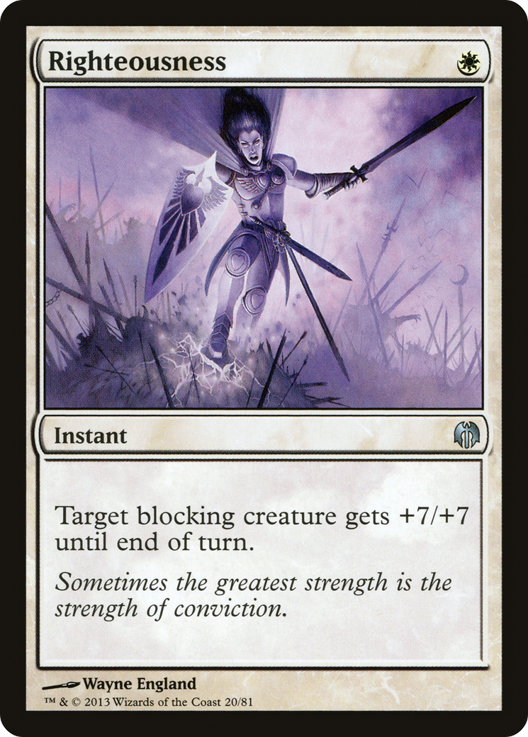 {C} Righteousness [Duel Decks: Heroes vs. Monsters][DDL 020]