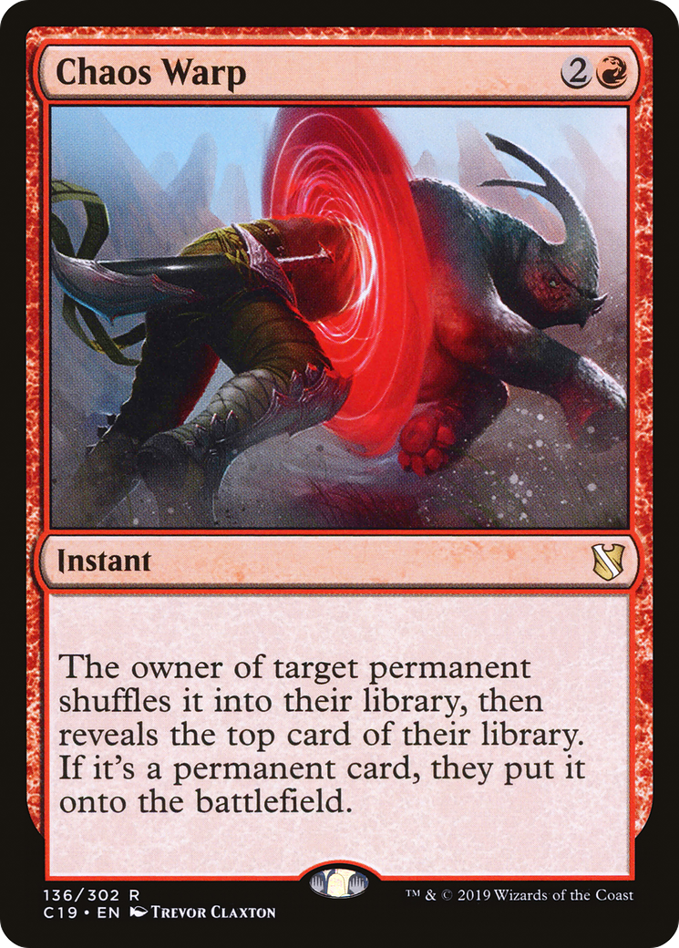 {R} Chaos Warp [Commander 2019][C19 136]