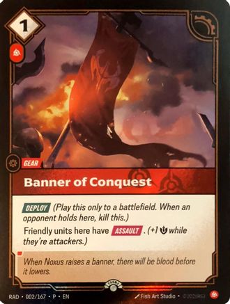 [RFB] Banner of Conquest (Foil) (Promo) (002/167) - Riftbound Organized Play Promotional Cards