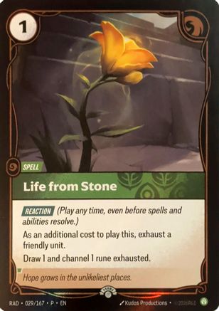 [RFB] Life from Stone (Foil) (Promo) (029/167) - Riftbound Organized Play Promotional Cards