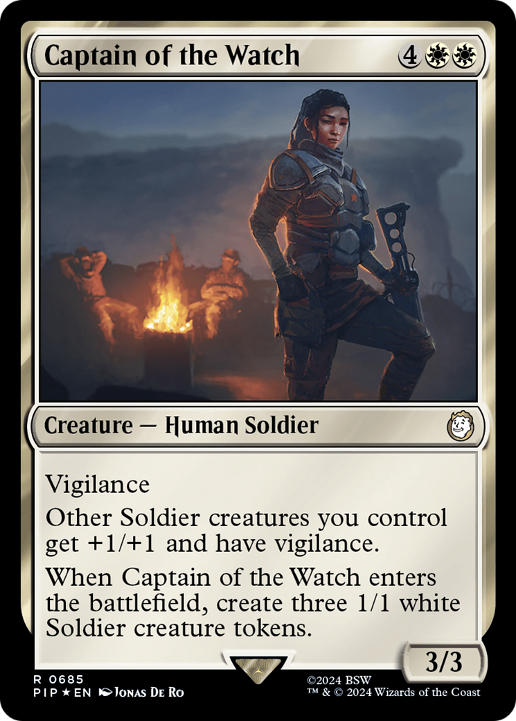 {R} Captain of the Watch (Surge Foil) [Fallout][PIP 685] - Misty Mountain Games