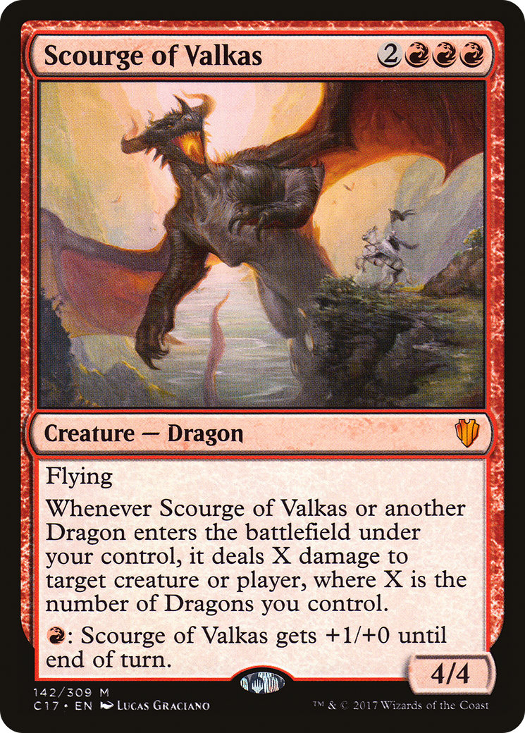 {R} Scourge of Valkas [Commander 2017][C17 142] - Misty Mountain Games