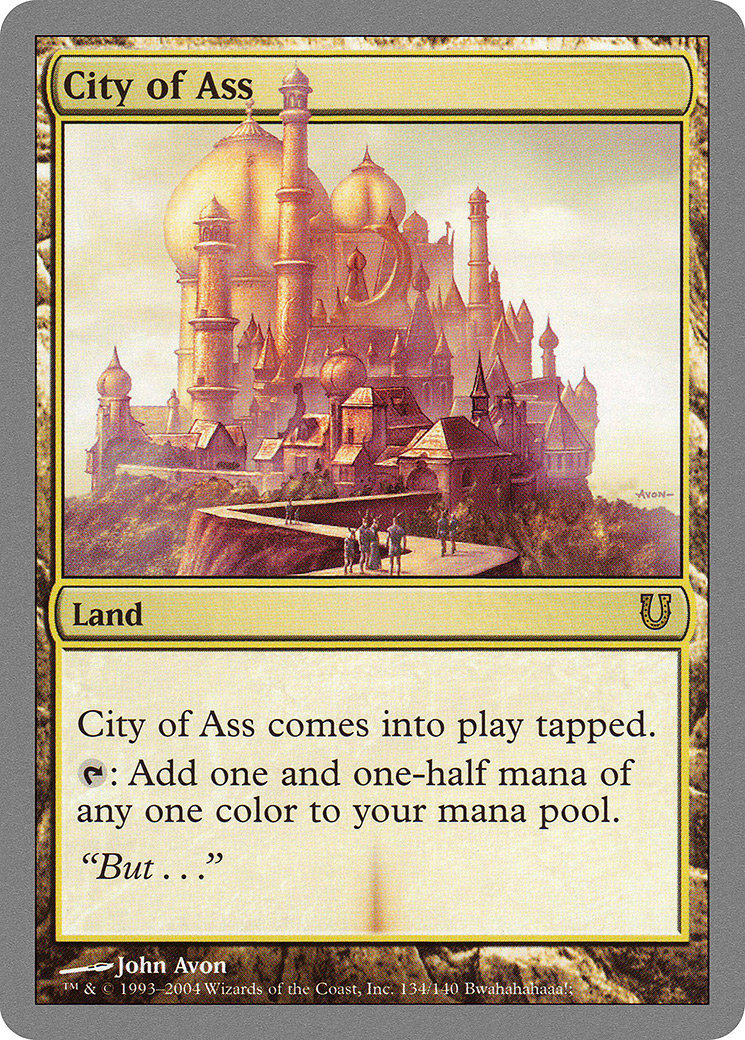 {R} City of Ass [Unhinged][UNH 134]