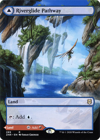 {R} Riverglide Pathway // Lavaglide Pathway (Borderless Alternate Art) [Zendikar Rising][ZNR 289]
